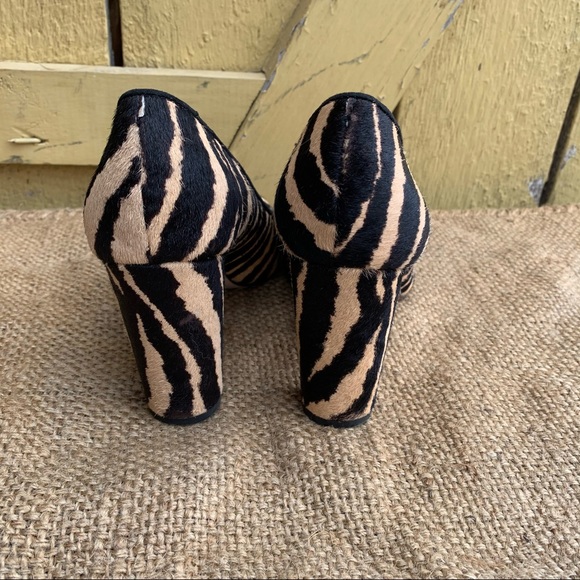 Ann Taylor Zebra Animal Print Calf Hair Heels - Picture 5 of 6